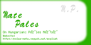 mate pales business card